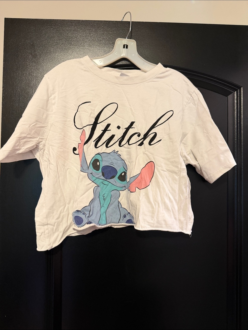 Disney White Tee with Pastel Stitch Graphic